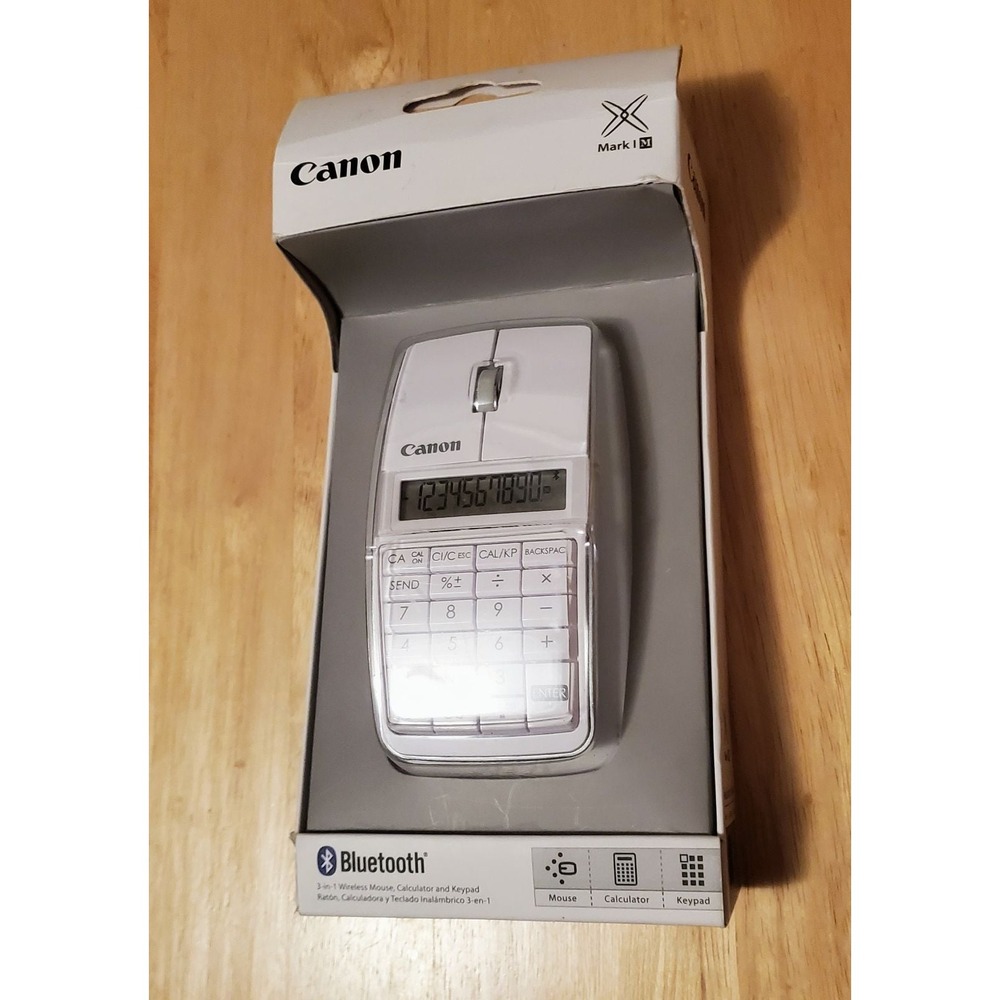 Canon 5565B002‎ X Mark I Mouse Slim Computer Link Calculator (White) New